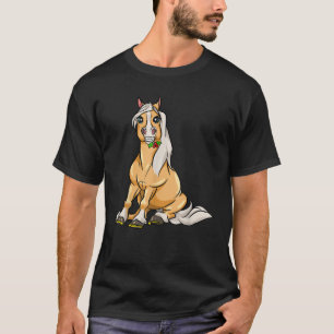 Schattige Haflinger Horses Girl Funny Comic Horse  T-shirt
