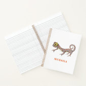 Schattige Hagedis Reptiel Notitieboek (Binnen)