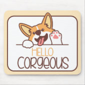 Schattige Hallo Corgi Hond Muismat (Voorkant)
