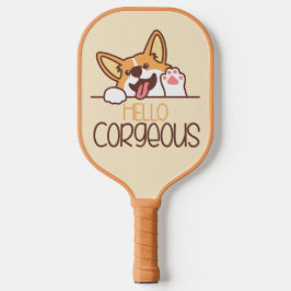 Schattige Hallo Corgi Hond Pickleball Paddle