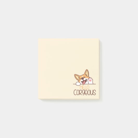Schattige Hallo Corgi Hond Post-it® Notes (Voorkant)