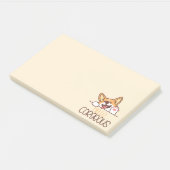 Schattige Hallo Corgi Hond Post-it® Notes (Schuin)