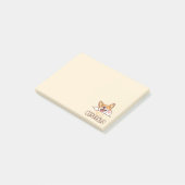Schattige Hallo Corgi Hond Post-it® Notes (Schuin)