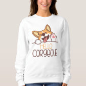 Schattige Hallo Corgi Hond Trui (Voorkant)