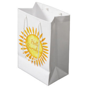 Schattige Hallo Zon Neutrale Baby Shower Medium Cadeauzakje