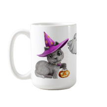 SCHATTIGE HALLOEEN GRAY CAT GHOST HAUNTED HUUSE