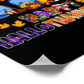 Schattige Hallothanksmas Bowling Halloween Thanksg Poster (Hoek)