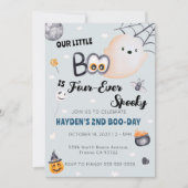 Schattige Halloween 4e Verjaardags Jongen Vier Eve Kaart (Voorkant)