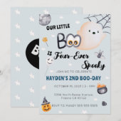 Schattige Halloween 4e Verjaardags Jongen Vier Eve Kaart (Voorkant / Achterkant)