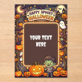 Schattige Halloween Acryl Uitnodiging #7 (Voorkant)