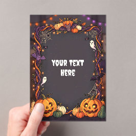 Schattige Halloween Acryl Uitnodiging #8
