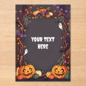 Schattige Halloween Acryl Uitnodiging #8 (Voorkant)