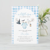 Schattige Halloween Baby shower Een beetje Boo Kaart (Staand voorkant)