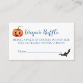 Schattige Halloween Baby shower Luier Raffle Informatiekaartje (Voorkant)