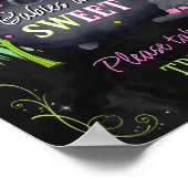 Schattige Halloween Baby shower Sweets Sign Poster (Hoek)