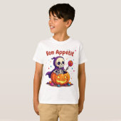 Schattige Halloween baby skelet pompoen T-shirt (Voorkant volledig)