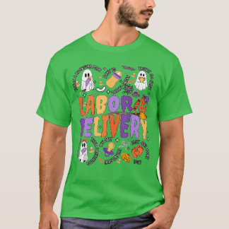 Schattige Halloween-barende en bevallende verpleeg T-shirt