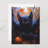 Schattige Halloween Bat Briefkaart (Voorkant / Achterkant)