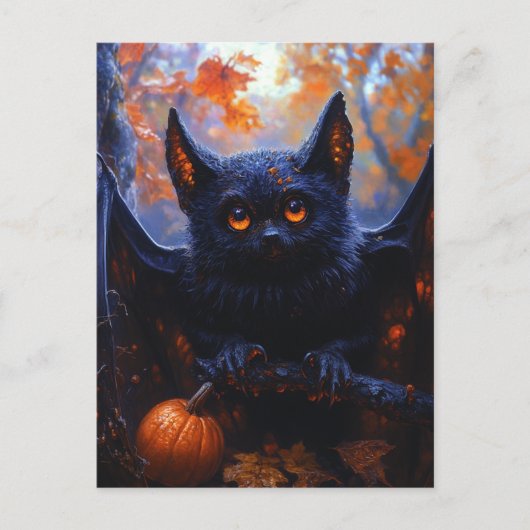 Schattige Halloween Bat Briefkaart (Voorkant)