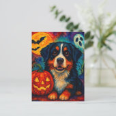 Schattige Halloween Berner Berghond Briefkaart (Staand voorkant)