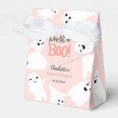 Schattige Halloween boe geesten roze baby shower Bedankdoosjes (Voorkant Zijde)