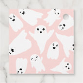 Schattige Halloween boe geesten roze baby shower Bedankjes Labels (Achterkant)