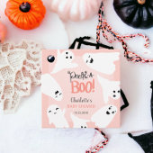 Schattige Halloween boe geesten roze baby shower Bedankjes Labels