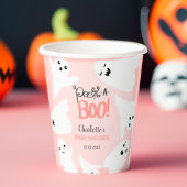 Schattige Halloween boe geesten roze baby shower Papieren Bekers