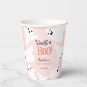 Schattige Halloween boe geesten roze baby shower Papieren Bekers (Achterkant)