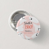 Schattige Halloween boe geesten roze baby shower Ronde Button 3,2 Cm (Voorkant /achterkant)