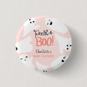 Schattige Halloween boe geesten roze baby shower Ronde Button 3,2 Cm (Voorkant)
