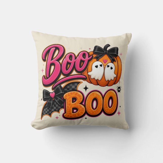 Schattige Halloween Boo Boo  Kussen (Voorkant)