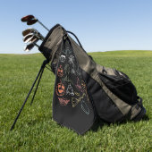 Schattige Halloween Boo Pompoen Golfhanddoek (Groen)