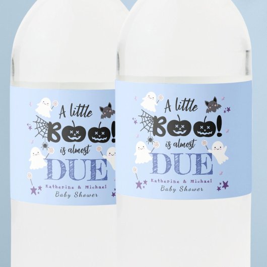 Schattige Halloween Boy Baby shower Waterfles Etiket