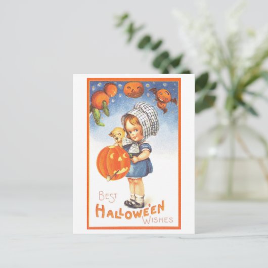 Schattige  Halloween Briefkaart (Staand voorkant)
