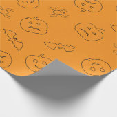 Schattige Halloween cadeau inpakpapier (Hoek)
