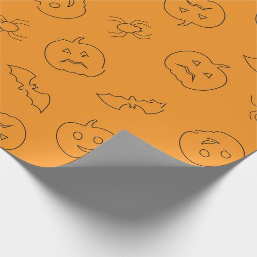 Schattige Halloween cadeau inpakpapier (Hoek)