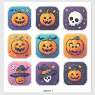 Schattige Halloween-cartonpictogrammen 👻 Sticker