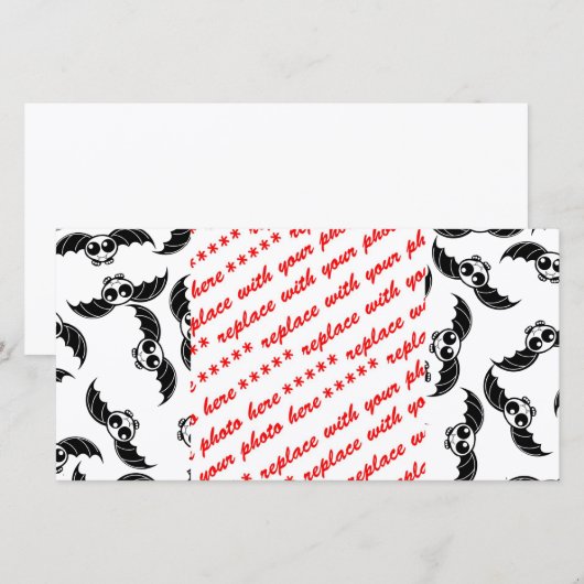 Schattige Halloween Cartoon Vleermuis (Voorkant / Achterkant)