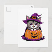 Schattige Halloween Cat Briefkaart (Voorkant / Achterkant)