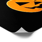 Schattige Halloween Cat-personage met pompoenen Poster (Hoek)