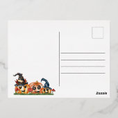 Schattige Halloween Cats Folie Briefkaart (Achterkant)