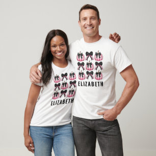 Schattige Halloween Coquette Pompoen Roze Geperson T-shirt