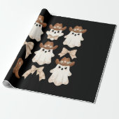 Schattige Halloween Cowboy Geest Cadeaupapier (Uitgerold)