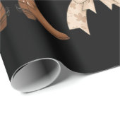 Schattige Halloween Cowboy Geest Cadeaupapier (Rol Hoek)