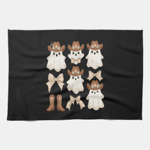 Schattige Halloween Cowboy Geest Theedoek