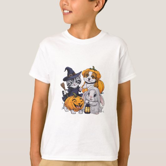 Schattige Halloween Critters: Spooky Fun voor kind T-shirt (Voorkant)