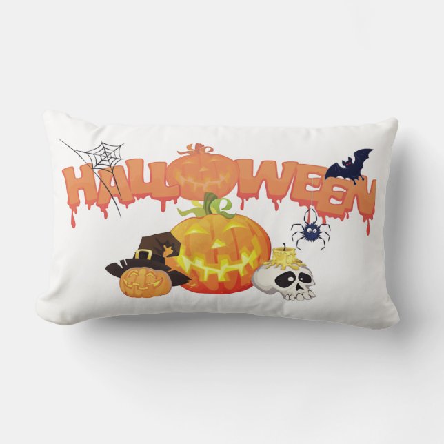 Schattige Halloween decoraties Kussen (Voorkant)