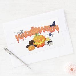 Schattige Halloween decoraties Rechthoekige Sticker
