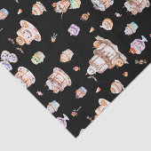 Schattige Halloween Dessert Pattern Schort Tissuepapier (Detail)